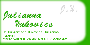 julianna wukovics business card